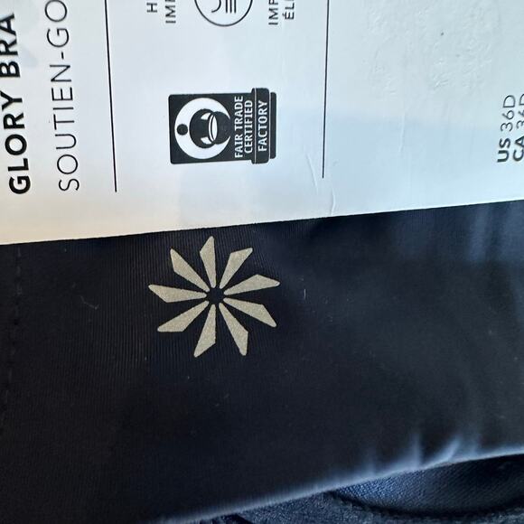 Athleta Glory Sports Bra Navy Blue Sports Bra 36D 659028 - Picture 7 of 8